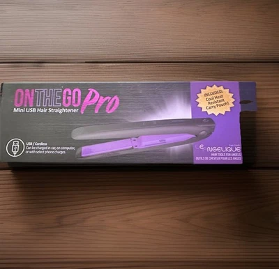 Le Angelique On The Go Pro Mini Portable Travel Cordless Straightener Open Box - Image 1 of 4