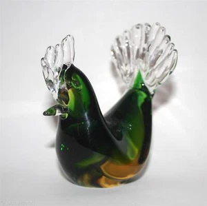 CLÁSICO De Colección MURANO 🇮🇹 Pollo GALLINA Estatuilla PARD ArT GLaSs Italia 61/2 MCM ETIQUETA - Imagen 1 de 12