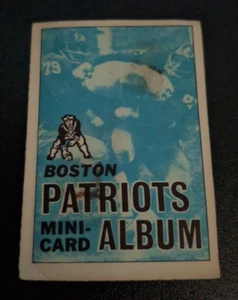 "RARE" 1969 TOPPS FOOTBALL MINI-CARD ALBUM #17 BOSTON PATRIOTS COMPLETE (10) - Picture 1 of 5