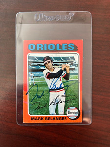 1975 Topps, Mark Belanger signed auto autograph, rare