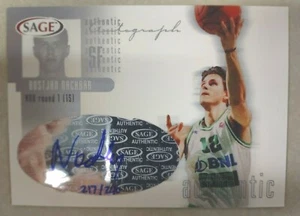 2002 autógrafo novato Sage Bostjan Nachbar Rockets & Nets plateado radiocontrol #'d/240! - Imagen 1 de 2