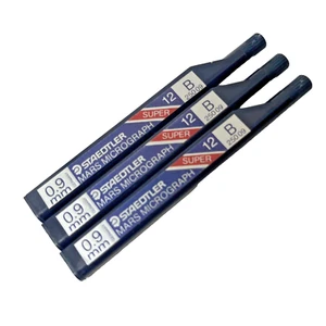 Staedtler Mars Micrograph Pencil Lead 0.9mm Super 250N 09 B Lot 3x12 QTY 36 - Picture 1 of 4