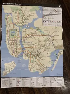 NYC Subway Map Poster New York City MTA Transit Rail Collectible Souvenir 2024 - Picture 1 of 6