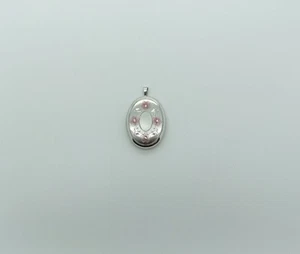 Colgante de medallón decorativo de plata esterlina de colección 2 cuadros alrededor de la década de 1960 - Imagen 1 de 3
