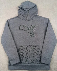 PUMA Heather Gray Big Kids' Pullover Hoodie Size Medium - Picture 1 of 3