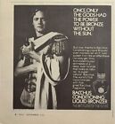 Bacchus Conditioning Liquid Bronzer Roman God Fragrance Vintage Print Ad 1971