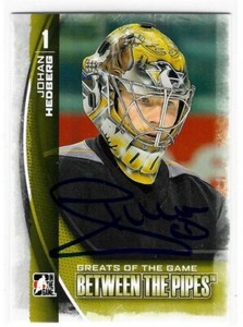 Johan Hedberg Signed 2013/14 Between The Pipes Card