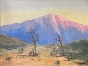 🔥 Fine Antique Early California Desert Landscape Oil Painting, Leishman 1930s - Picture 1 of 24