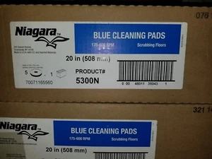 20" Niagara Blue Cleaning Pads, 5 Pack, 5300N, 175-600 RPM - Picture 1 of 1