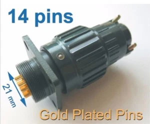 Nuevo enchufe conector macho hembra torcido militar de 14 pines 2 piezas - Imagen 1 de 3