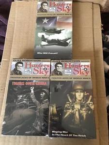 HUNTERS IN THE SKY CLIFF ROBERTSON SET OF 3 VIDEO TAPES - Picture 1 of 7