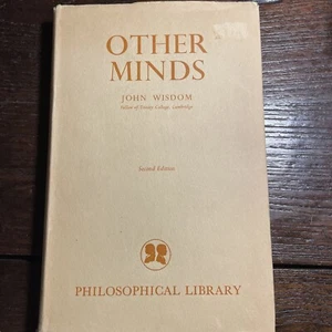 OTHER MINDS von John Wisdom 1966 HBDC zweite Ausgabe Trinity College - Bild 1 von 6