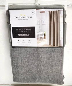 1pc Radiant Gray Aruba Window Curtain Panel 50 x 95 - Threshold - Picture 1 of 5
