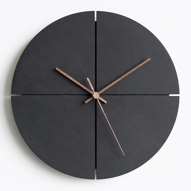 Modern Wooden Wall Clock 'Old Town', Walnut Hands, Silent Quartz Mechanism - Image 1 of 4