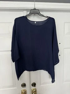 Plus Size Women Long Sleeve Blouse Cotton Linen Kaftan Baggy Tops Tunic T Shirt - Picture 1 of 7