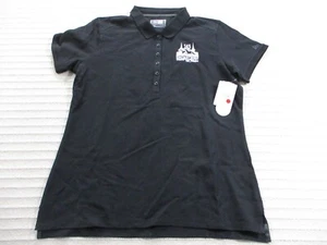 Camisa Kentucky Derby 145 Mujer Grande Negra Polo Algodón Bordado Manga Corta - Imagen 1 de 11