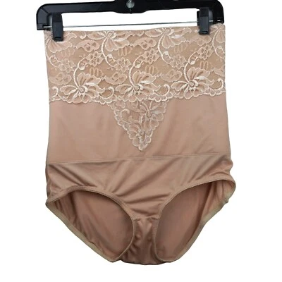 NUEVO SIN ETIQUETAS Calzoncillos Heavenly Shapewear Cintura Alta Encaje Desnudo Talla 1X Para Mujer Adelgazantes Und Foto 1 de 4