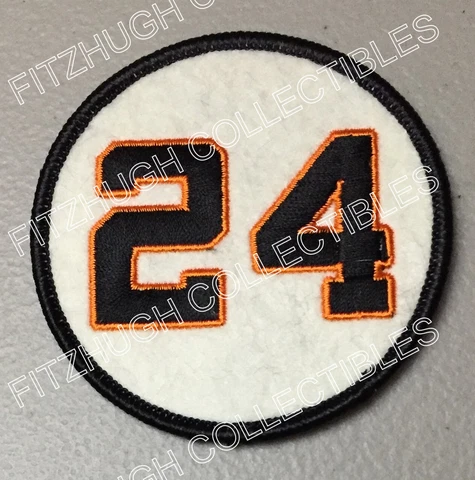WILLIE MAYS GIANTS RETIRED 1962 JERSEY NUMBER 24 PATCH Cover