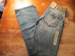 SILVER JEANS MEN'S ZAC STRAIGHT LEG RELAXED FIT INDIGO WASH SIZE 32X35 NICE! - Picture 1 of 10