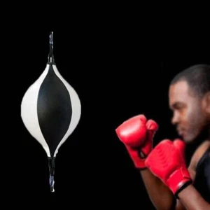 Suspended Boxing Training Ball - Pear Shape - White Black - Picture 1 of 7