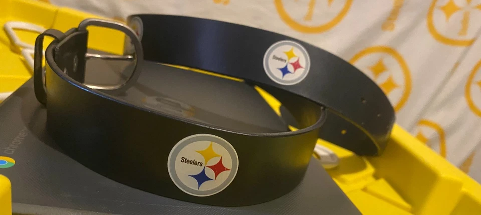 Cinturón Pitsburg Steelers talla 40 negro con logotipos Steelers  Foto 1 de 1