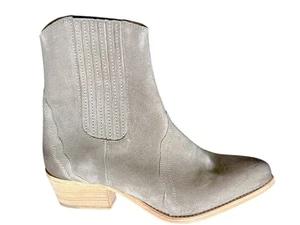 Free People Women New Frontier Western Boot Gray Suede  37/ US 7 NWOB - Picture 1 of 8
