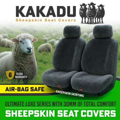 KAKADU Ultimate Sheepskin Seat Covers HYUNDAI SONATA Y3 GLS GLE SEDAN 93-98 BLK - image 1 of 4
