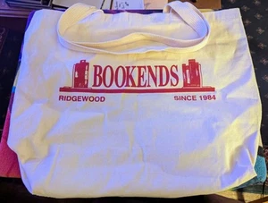 Canvas Book Bag - 'Bookends - Est. 1984' Bookstore-Ridgewood NJ - Picture 1 of 2