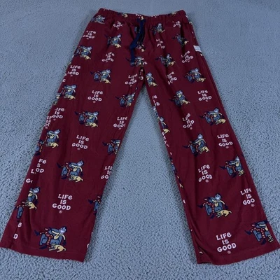 Life Is Good Pantalones de Pijama para Hombres XL Rojo Recto AOP Fútbol Sofá Chill Informal Foto 1 de 4