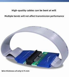 1 PCI-E Extension Cable Card Extender 1x Adapter Riser Cable Brand New - Afbeelding 1 van 5