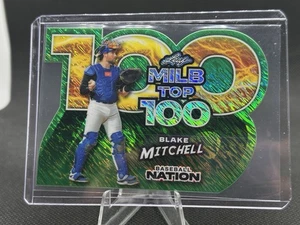 BLAKE MITCHELL #/5: 2025 Leaf Baseball Nation MILB Top 100 Green Die-Cut -Royals - Picture 1 of 2