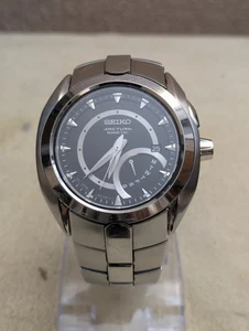 Men's Seiko 5M54-0ABO Kinetic Wrist Watch In Full Working Order And Keeping Time - Picture 1 of 22