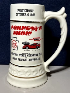 Corvette Show Beer Stein Keystone State Corvette Club 1985 de colección - Imagen 1 de 5