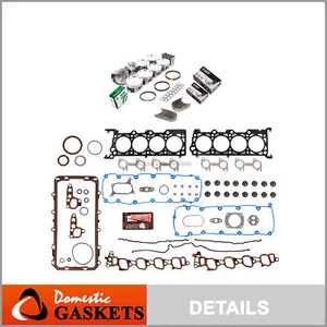 Full Gasket Set Bearings Pistons Fit 00-04 Ford E150 F150 Expedition SOHC 16V - Picture 1 of 12