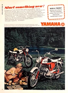 1967 YAMAHA MOTORCYCLES—TWIN JET 100—CROSS COUNTRY 305—VINTAGE MAGAZINE PRINT AD - Picture 1 of 1