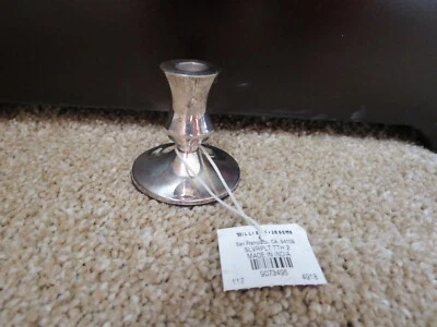 MINI CANDELABRO CÓNICO CHAPADO EN PLATA WILLIAMS SONOMA NUEVO CON ETIQUETAS Foto 1 de 4