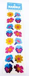 NEW Vintage Hambly Studios “Hawaiian Tropical Flowers” Mylar 16 Stickers 1 Sheet - Picture 1 of 2