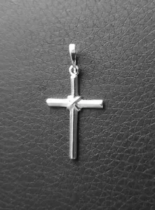 Sterling Silver 925 Knotted Cross Crucifix Pendant (NO chain) Free Gift pouch. - Picture 1 of 5