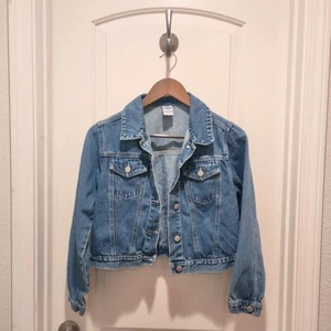 Girls Old Navy Cropped Jean Jacket in Size 12 - Picture 1 of 2