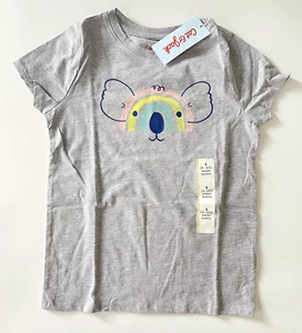 Cat & Jack Toddler Shirt Graphics Koala Bear Short Sleeve Sz 6/6X Heather Gray - Bild 1 von 6