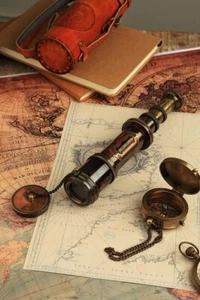 Vintage Ship Brass 16".Telescope Marine Sailor Watching and Trekking Navy Device - Picture 1 of 8