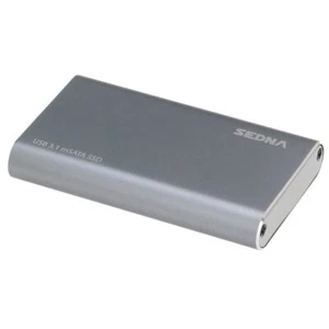 - USB3.1 GEN II mSATA SSD 10Gbps External Enclosure Space Grey Aluminium Supe... - Picture 1 of 4