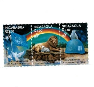Nicaragua 1995 - United Nations - Animals - Set of 3 stamps - Scott #2114 - MNH - Picture 1 of 1