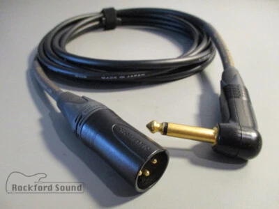 Canare L-2T2S  | Gold XLR Male to Right 1/4" TS | Unbalanced Interconnect - Image 1 of 3