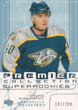 2003-04 UD Premier Collection Hockey #63 Timofei Shishkanov RC 197/399