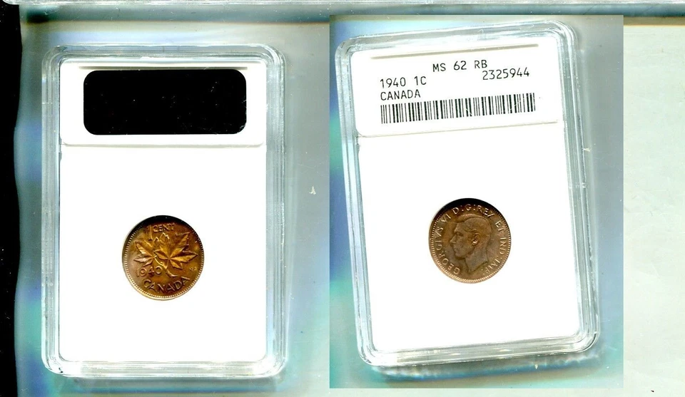 1940 CANADA ONE PENNY ANACS MS62 RB 2613S - Image 1 of 1