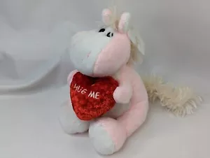 Commonwealth rosa Pferd Plüschtier Hug Me Herz 8 Zoll 2002 Stofftier Spielzeug - Bild 1 von 8
