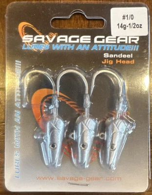 Cabezales de plantilla Savage Gear Sandeel 1/0.     1/2 OZ Foto 1 de 2