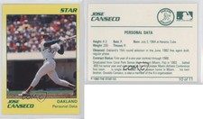 1990 Star Jose Canseco Yellow Jose Canseco #10