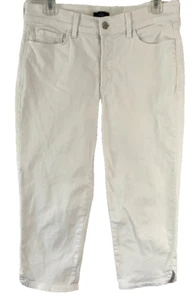 NYDJ Ariel Crop Jeans Size 10 White Lift and Tuck Technology Womens CB68V - Picture 1 of 6